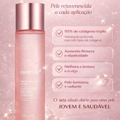 MEDICUBE TRIPLE COLLAGEN TONER 140ML  - TÔNICO TRIPLO COLÁGENO
