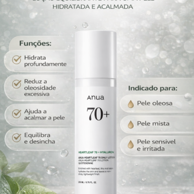 Loção Facial Anua – Heartleaf 70% Daily Lotion 200ml- Loção Calmante
