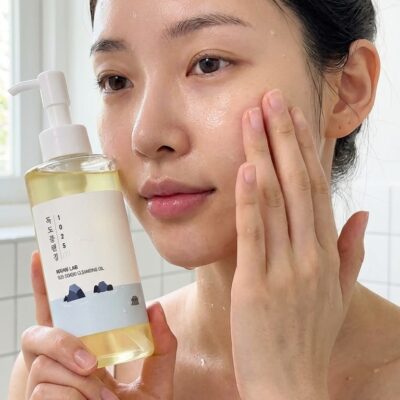 Óleo facial Round Lab 1025 Cleasing Oil- Óleo de limpeza Facial