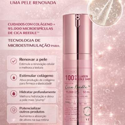 Vt Cosmetics Collagen Reedle Shot 100 Serum - 50ml com microespículas