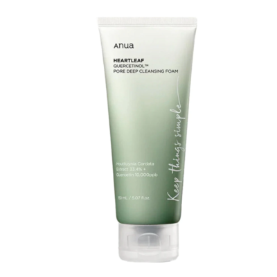 Espuma de Limpeza Facial ANUA Heartleaf Quercetinol Pore Deep para poros (150 Ml)