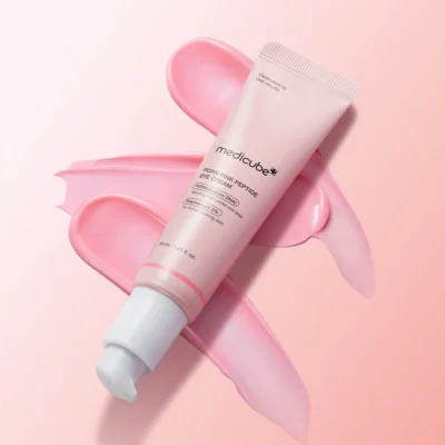 Medicube PDRN Pink Peptide Eye Cream (30 ml)  para hidratação, luminosidade e cuidado antissinais da área dos olhos