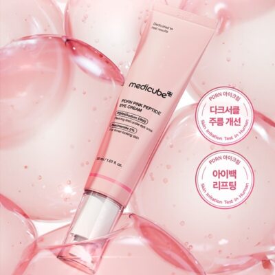 Medicube PDRN Pink Peptide Eye Cream (30 ml)  para hidratação, luminosidade e cuidado antissinais da área dos olhos