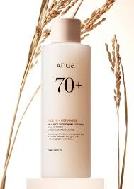 Tônico Facial Anua Rice 70+ Ceramide Glow Milky de 250 ml